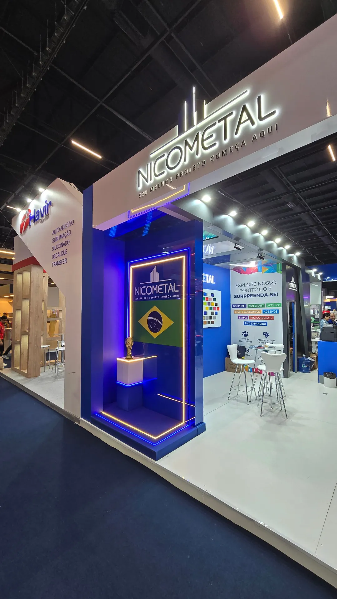 Fachada do estande NICOMETAL na FuturePrint 2026